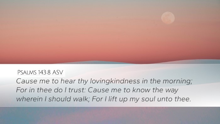 Psalms 143:8 ASV Bible Verse Image