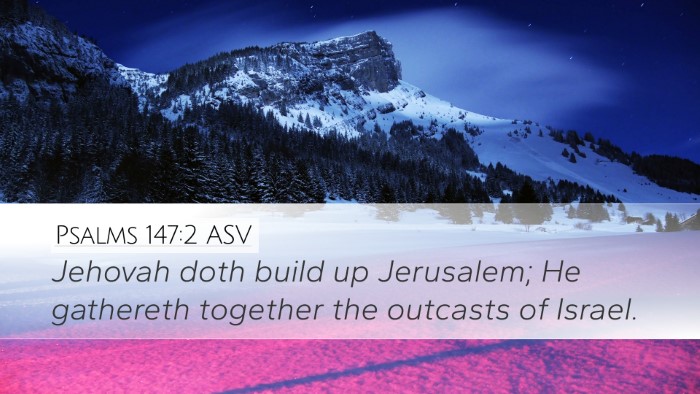 Psalms 147:2 ASV Bible Verse Image
