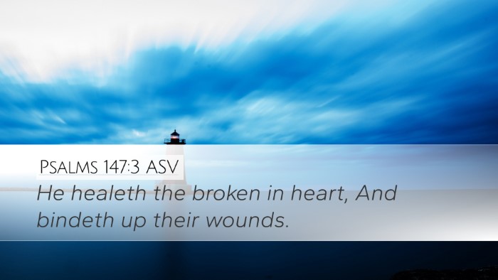 Psalms 147:3 ASV Bible Verse Image