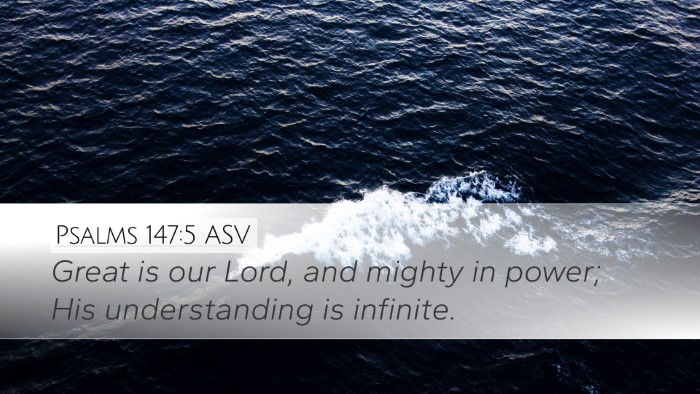 Psalms 147:5 ASV Bible Verse Image