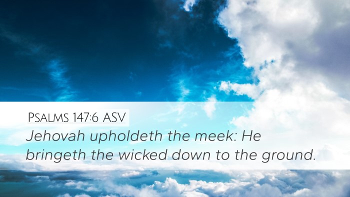 Psalms 147:6 ASV Bible Verse Image