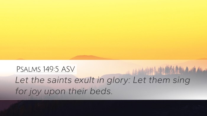 Psalms 149:5 ASV Bible Verse Image