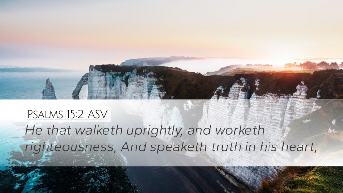 Psalms 15:2 ASV Bible Verse Image