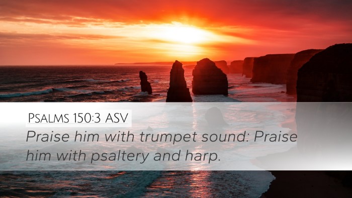 Psalms 150:3 ASV Bible Verse Image