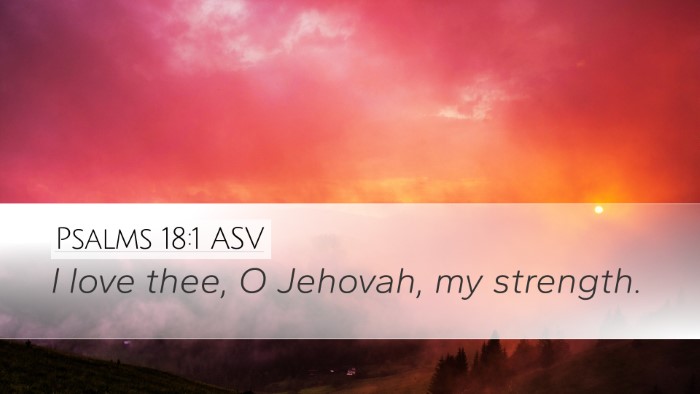 Psalms 18:1 ASV Bible Verse Image