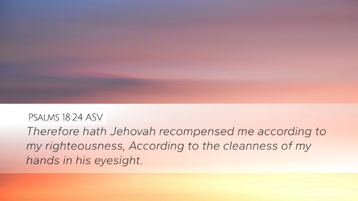 Psalms 18:24 ASV Bible Verse Image