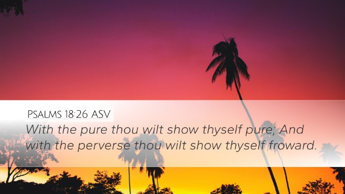 Psalms 18:26 ASV Bible Verse Image