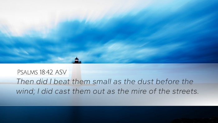 Psalms 18:42 ASV Bible Verse Image