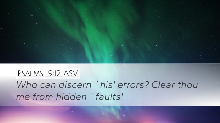 Psalms 19:12 ASV Bible Verse Image