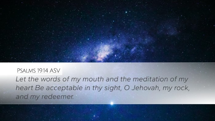 Psalms 19:14 ASV Bible Verse Image