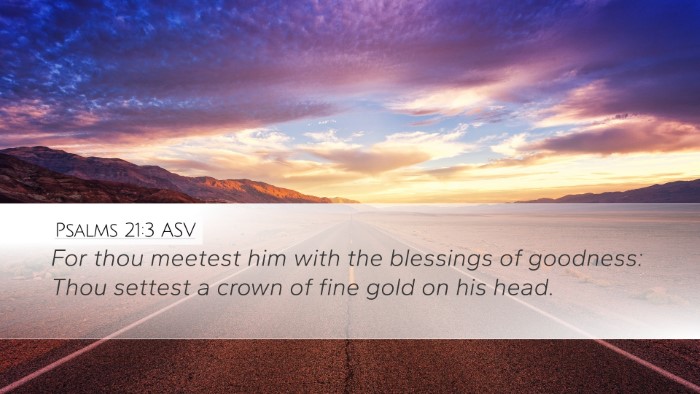 Psalms 21:3 ASV Bible Verse Image