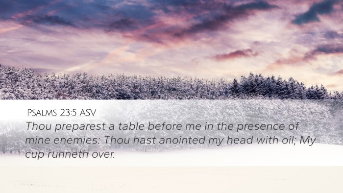 Psalms 23:5 ASV Bible Verse Image