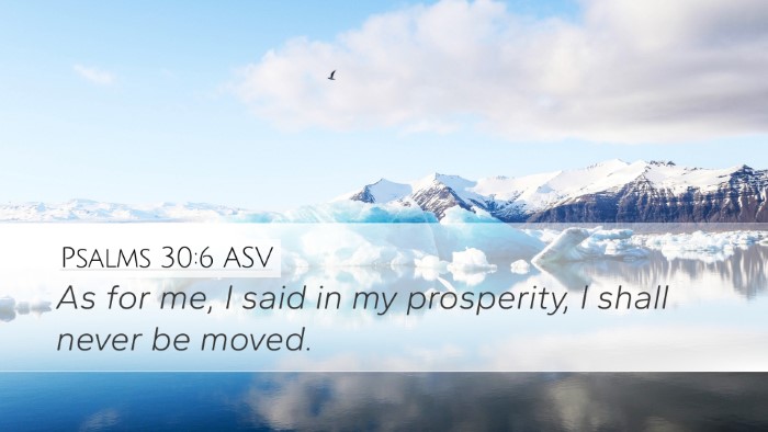 Psalms 30:6 ASV Bible Verse Image