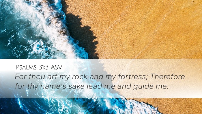 Psalms 31:3 ASV Bible Verse Image