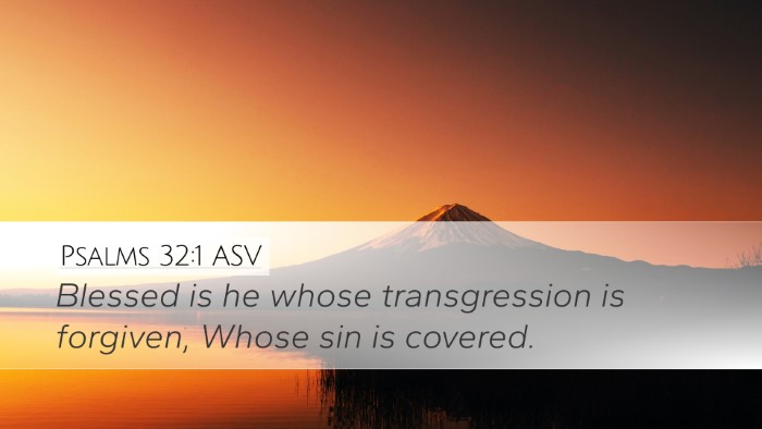 Psalms 32:1 ASV Bible Verse Image