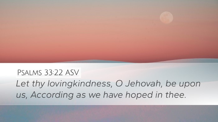 Psalms 33:22 ASV Desktop Wallpaper - Let thy lovingkindness, O Jehovah, be upon us, - Desktop Bible Verse Wallpaper
