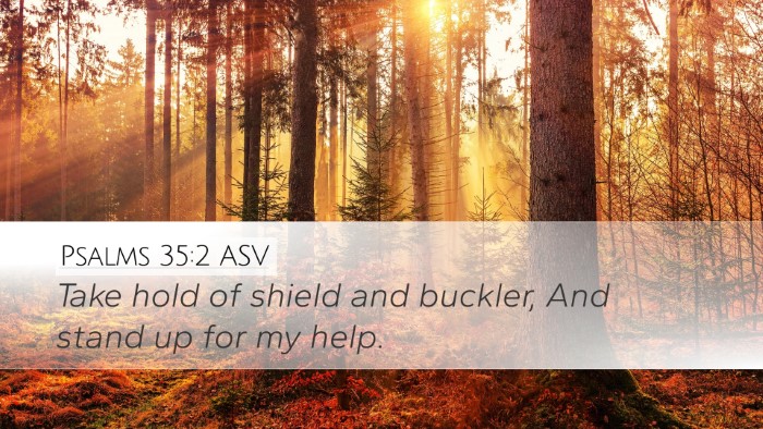 Psalms 35:2 ASV Bible Verse Image