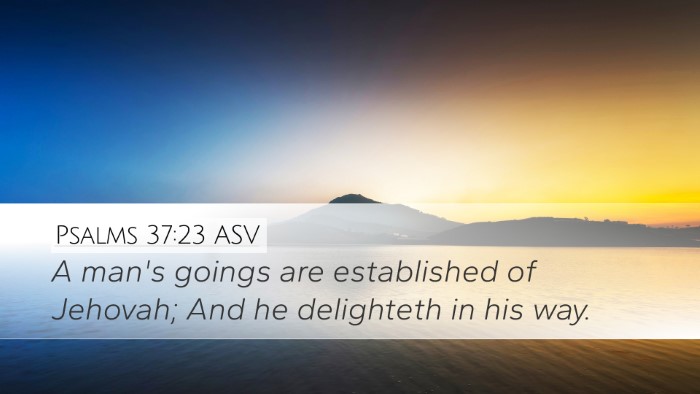 Psalms 37:23 ASV Bible Verse Image