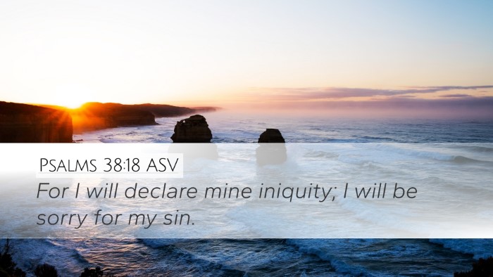 Psalms 38:18 ASV Desktop Wallpaper - For I will declare mine iniquity; I will be sorry - Desktop Bible Verse Wallpaper