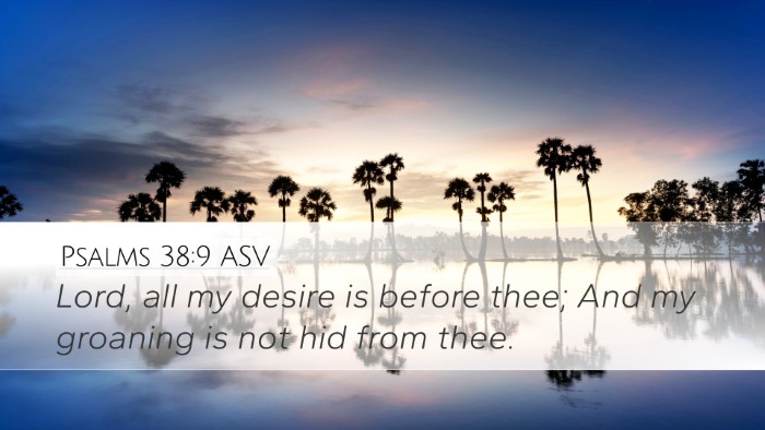 Psalms 38:9 ASV Bible Verse Image