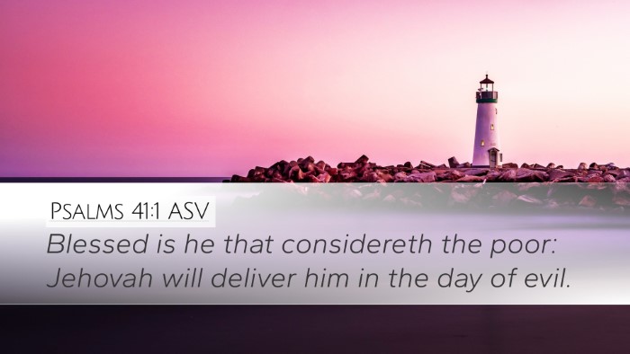 Psalms 41:1 ASV Bible Verse Image
