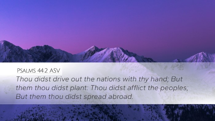 Psalms 44:2 ASV Bible Verse Image