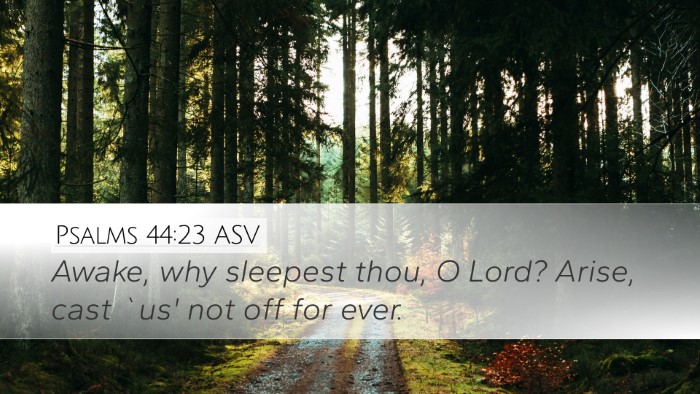 Psalms 44:23 ASV Bible Verse Image
