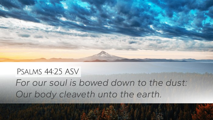 Psalms 44:25 ASV Bible Verse Image