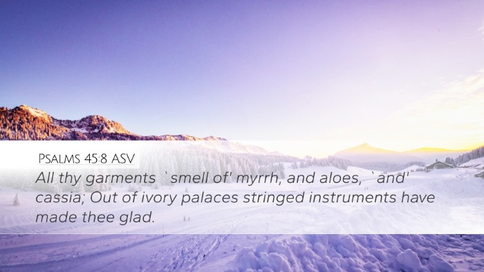 Psalms 45:8 ASV Bible Verse Image