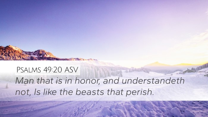 Psalms 49:20 ASV Bible Verse Image
