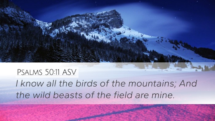 Psalms 50:11 ASV Bible Verse Image