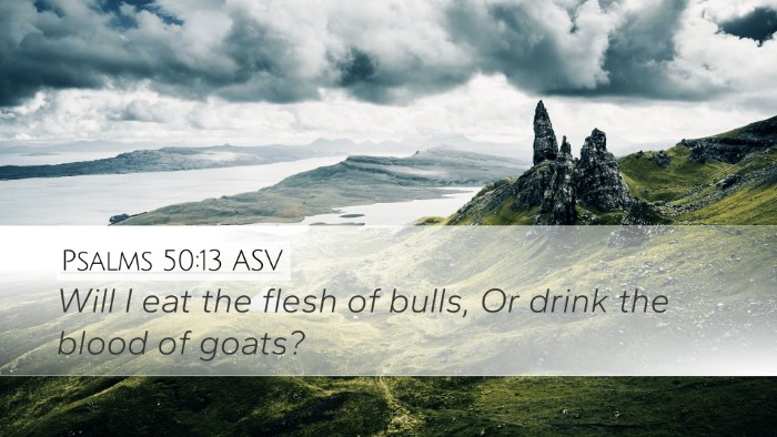 Psalms 50:13 ASV Bible Verse Image