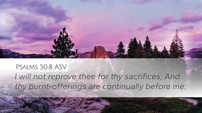 Psalms 50:8 ASV Bible Verse Image