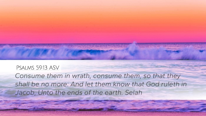 Psalms 59:13 ASV Bible Verse Image