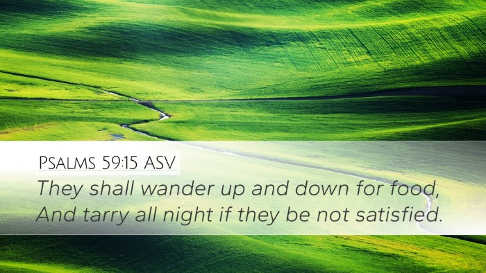 Psalms 59:15 ASV Bible Verse Image
