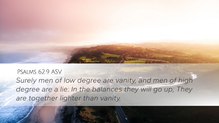 Psalms 62:9 ASV Bible Verse Image