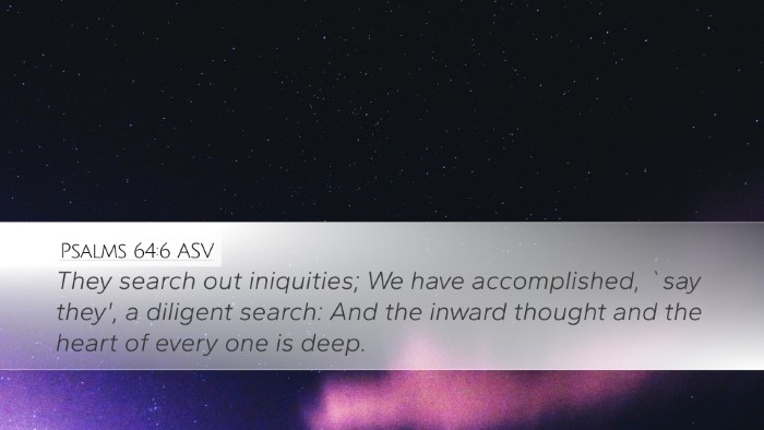 Psalms 64:6 ASV Bible Verse Image
