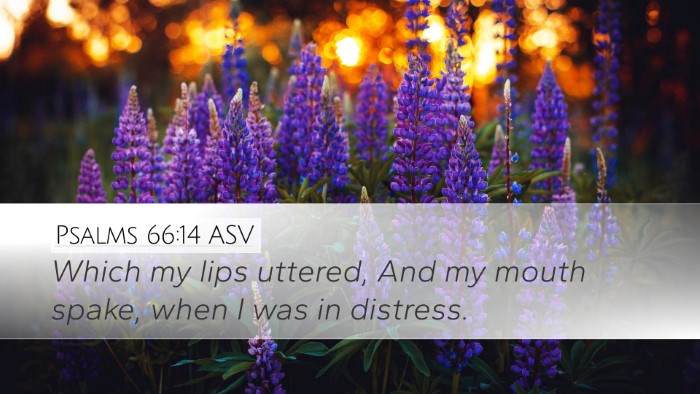 Psalms 66:14 ASV Desktop Wallpaper - Which my lips uttered, And my mouth spake, when I - Desktop Bible Verse Wallpaper