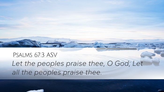 Psalms 67:3 ASV Bible Verse Image