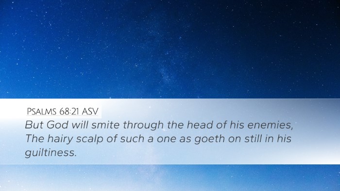 Psalms 68:21 ASV Bible Verse Image