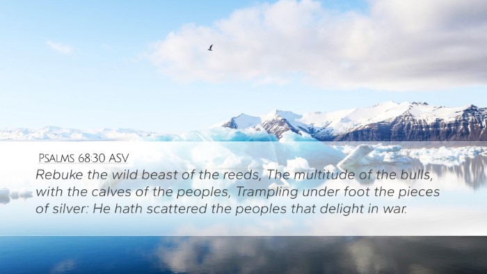 Psalms 68:30 ASV Bible Verse Image