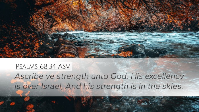 Psalms 68:34 ASV Bible Verse Image