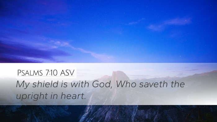 Psalms 7:10 ASV Bible Verse Image