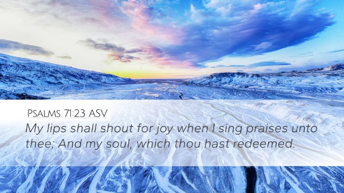 Psalms 71:23 ASV Bible Verse Image
