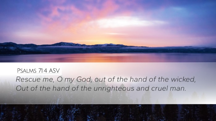 Psalms 71:4 ASV Bible Verse Image