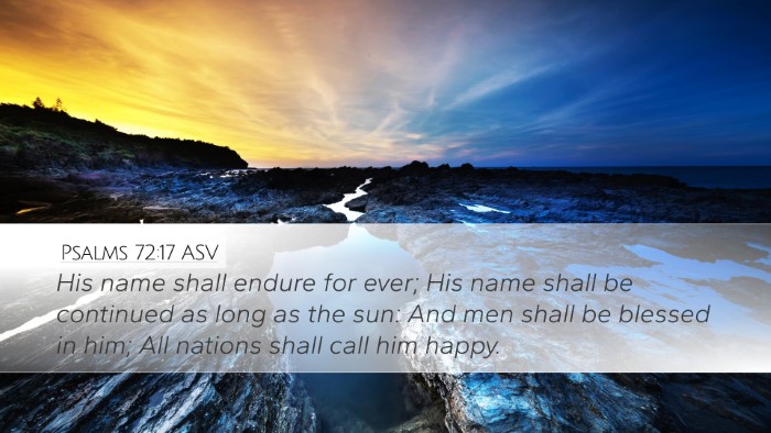 Psalms 72:17 ASV Bible Verse Image