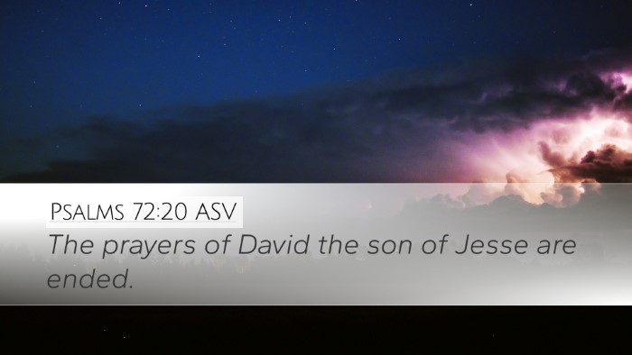 Psalms 72:20 ASV Bible Verse Image