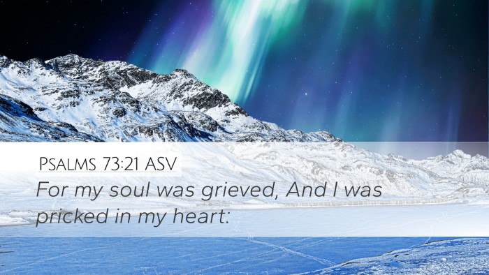 Psalms 73:21 ASV Desktop Wallpaper - For my soul was grieved, And I was pricked in my - Desktop Bible Verse Wallpaper