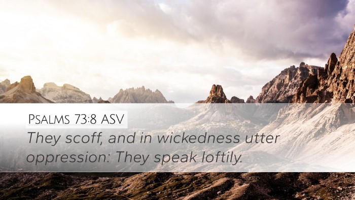 Psalms 73:8 ASV Bible Verse Image
