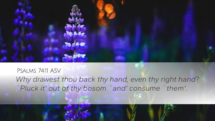 Psalms 74:11 ASV Bible Verse Image